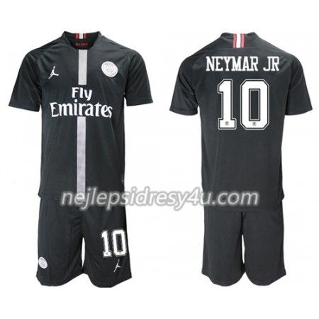 Fotbalový Dres Paris Saint-Germain Neymar Jr 10 Jodan Černá Dětské Alternativní 2018/19